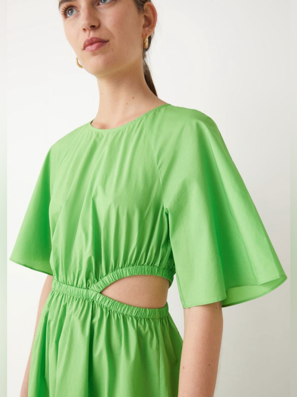 & OTHER STORIES  Cut-Out Waist Midi Dress - Picture 3 of 4